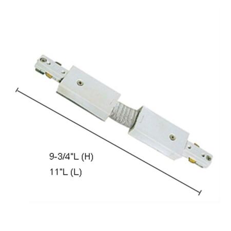 JESCO LIGHTING GROUP H-System Flexible Connector with Powerfeed- White HFLXJWH